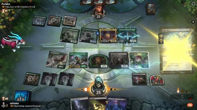 Watch MTG Arena Video Replay - Chatterfang, Squirrel General by saitama VS Voja, Jaws of the Conclave by Peckles - Historic Brawl