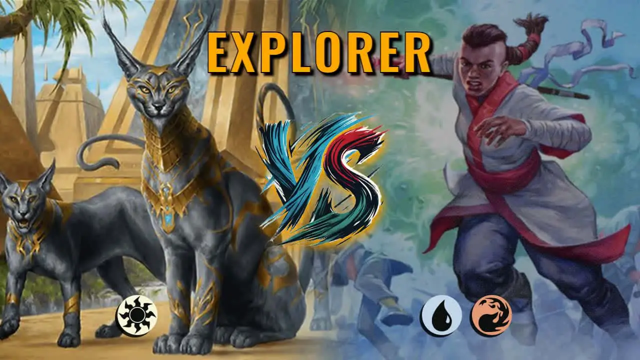 Watch MTG Arena Explorer Video - Mono White Aggro by Khat VS Izzet Aggro by senzatetto - 5f736a