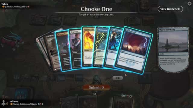 Watch MTG Arena Video Replay - Narset, Enlightened Master by saitama VS Grenzo, Crooked Jailer by Tykey - Historic Brawl