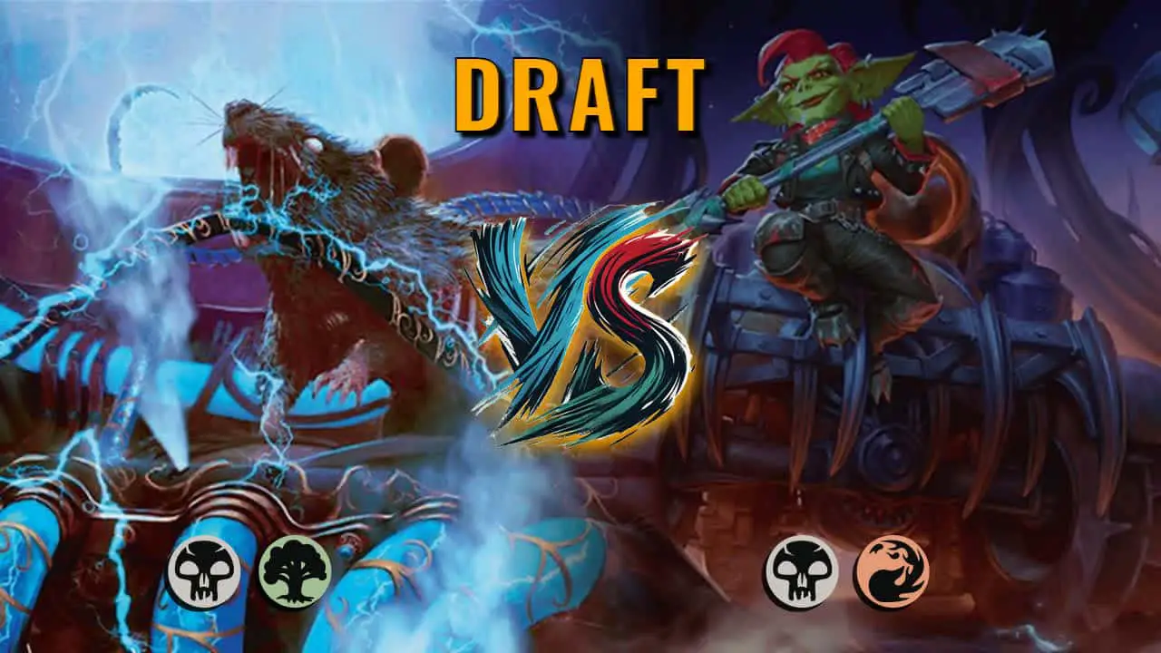 Watch MTG Arena Draft Video - Golgari Aggro by Miffed VS Rakdos Aggro by SNReject - 3884a9