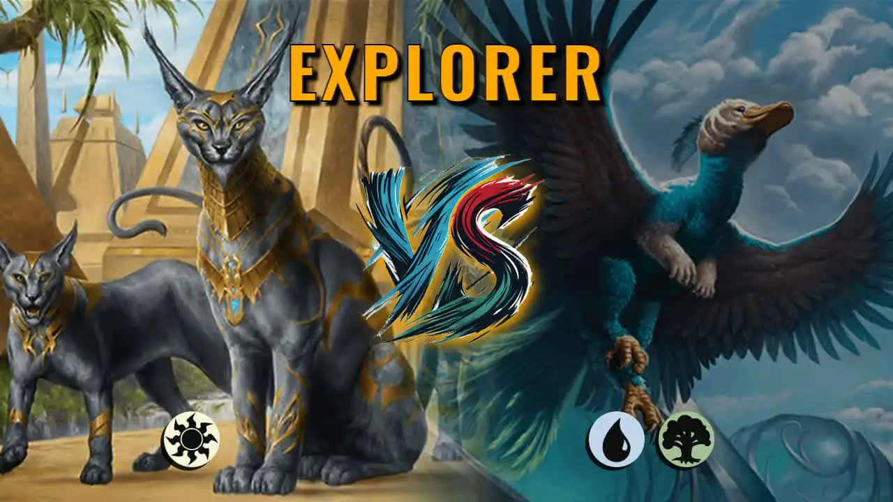 Watch MTG Arena Explorer Video - Mono White Aggro by Khat VS Simic Aggro by Venomus - 2174c0