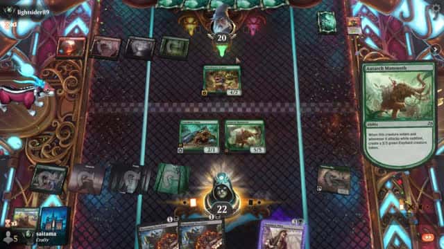 Watch MTG Arena Video Replay - Golgari Midrange by saitama VS Gruul Midrange by lightsider89 - Premier Draft Ranked