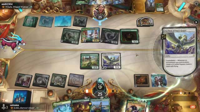 Watch MTG Arena Video Replay - Sythis, Harvest's Hand by saitama VS A-Nadu, Winged Wisdom by midi2304 - Historic Brawl