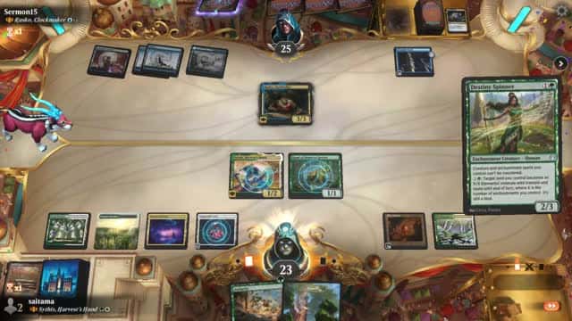 Watch MTG Arena Video Replay - Sythis, Harvest's Hand by saitama VS Rusko, Clockmaker by Sermon15 - Historic Brawl