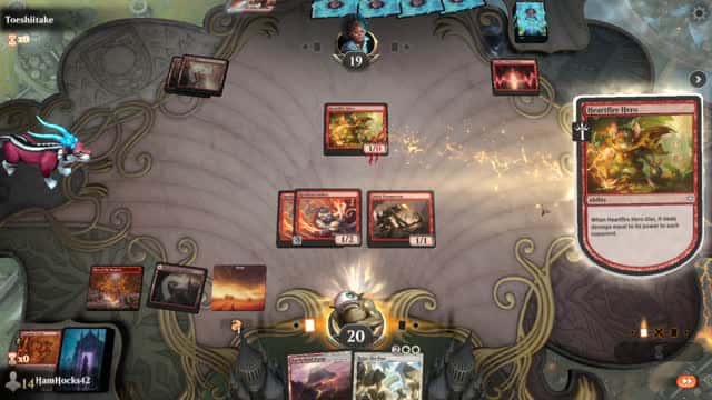 Watch MTG Arena Video Replay - Boros Aggro by HamHocks42 VS Izzet Aggro by Toeshiitake - Explorer Play