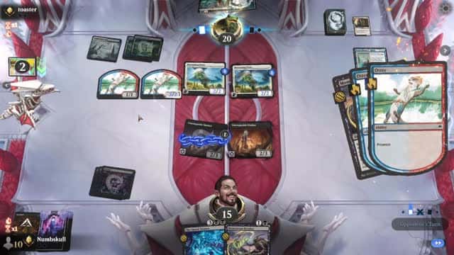 Watch MTG Arena Video Replay - Mono Black Midrange by Numbskull VS Esper Aggro by toaster - Standard Traditional Ranked