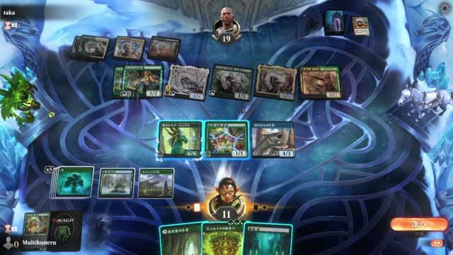 Watch MTG Arena Video Replay - Simic Midrange by Multikuneru VS 4 Color Aggro by taka - MWM Explorer