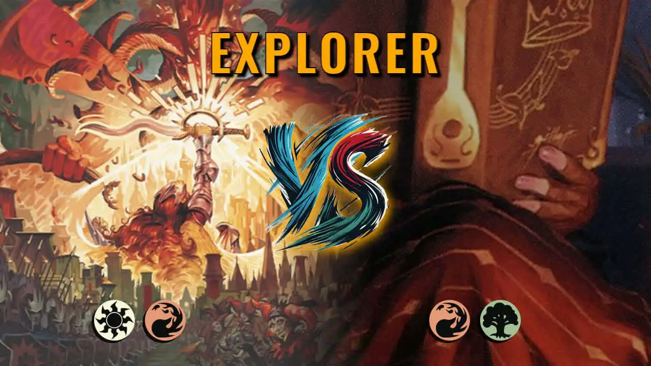 Watch MTG Arena Explorer Video - Boros Midrange by Khat VS Gruul Midrange by Mannequin - 4917c6