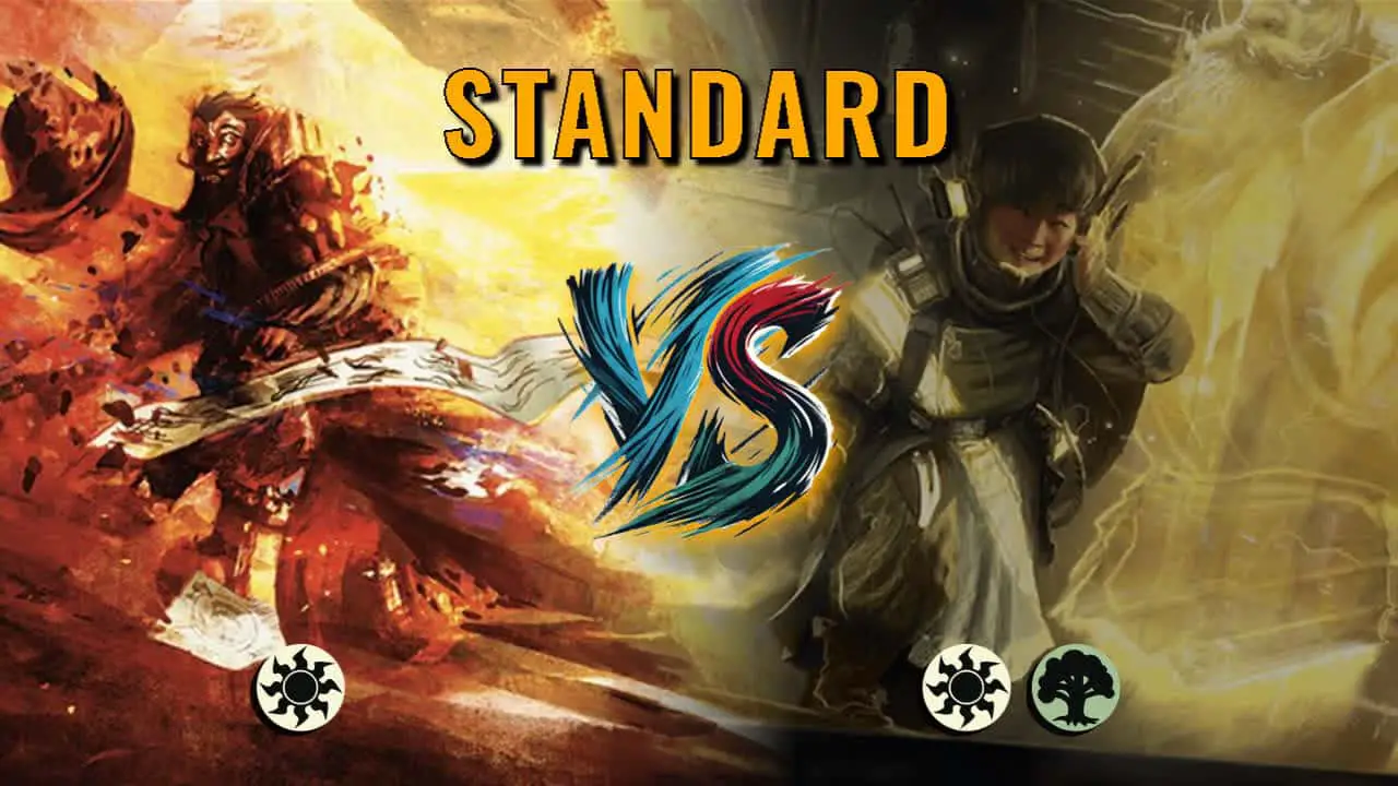 Watch MTG Arena Standard Video - Mono White Midrange by ToneLoc1899 VS Selesnya Midrange by vanilla - d244a0