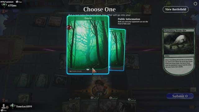 Watch MTG Arena Video Replay - Simic Midrange by ToneLoc1899 VS Selesnya Aggro by ATTjms - Standard Ranked