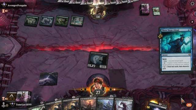 Watch MTG Arena Video Replay - Mono Black Midrange by ToneLoc1899 VS Simic Midrange by AvengerPenguin - Standard Ranked