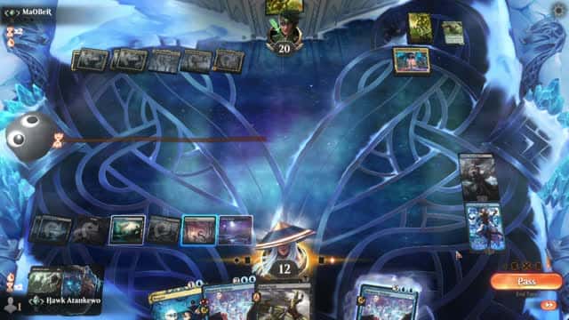 Watch MTG Arena Video Replay - Dimir Control by Hawk Atankewo VS Mono Green Midrange by MaOBeR - Explorer Traditional Ranked