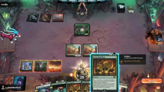 Watch MTG Arena Video Replay - Abzan Midrange by HamHocks42 VS Gruul Midrange by Cerillo - Historic Challenge Match