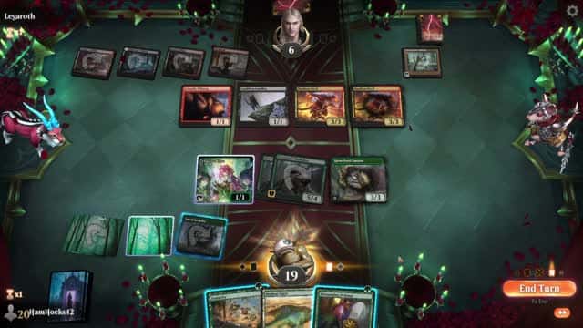 Watch MTG Arena Video Replay - Mono Green Aggro by HamHocks42 VS Rakdos Midrange by Legaroth - Explorer Play