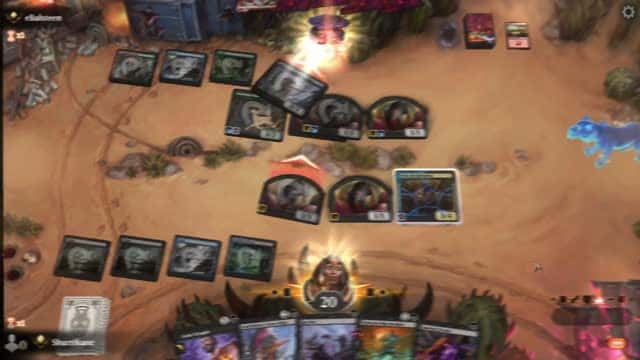 Watch MTG Arena Video Replay - Dimir Aggro by Shurrikane VS Temur Midrange by elialsteen - Standard Ranked