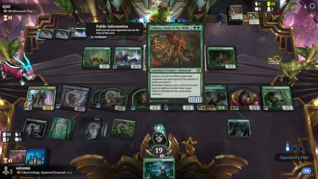 Watch MTG Arena Video Replay - Chatterfang, Squirrel General by saitama VS Mythweaver Poq by GSO - Historic Brawl