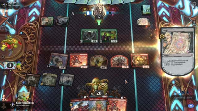 Watch MTG Arena Video Replay - Gruul Aggro by CunicoliGoblin VS Temur Aggro by Dux89 - Standard Traditional Ranked