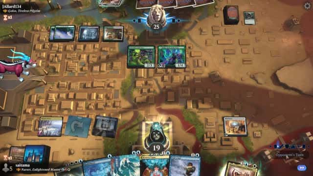 Watch MTG Arena Video Replay - Narset, Enlightened Master by saitama VS Golos, Tireless Pilgrim by JAllard134 - Historic Brawl