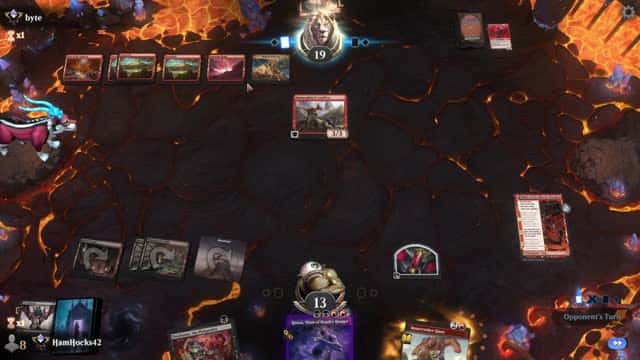 Watch MTG Arena Video Replay - Rakdos Midrange by HamHocks42 VS Mono Red Midrange by byte - Explorer Ranked