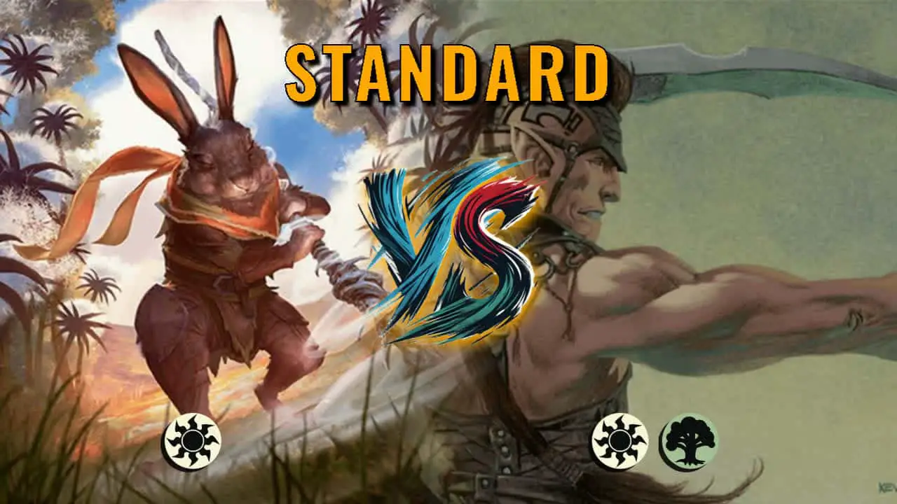 Watch MTG Arena Standard Video - Mono White Midrange by ToneLoc1899 VS Selesnya Midrange by KesatLaGirafe - 88bd3d