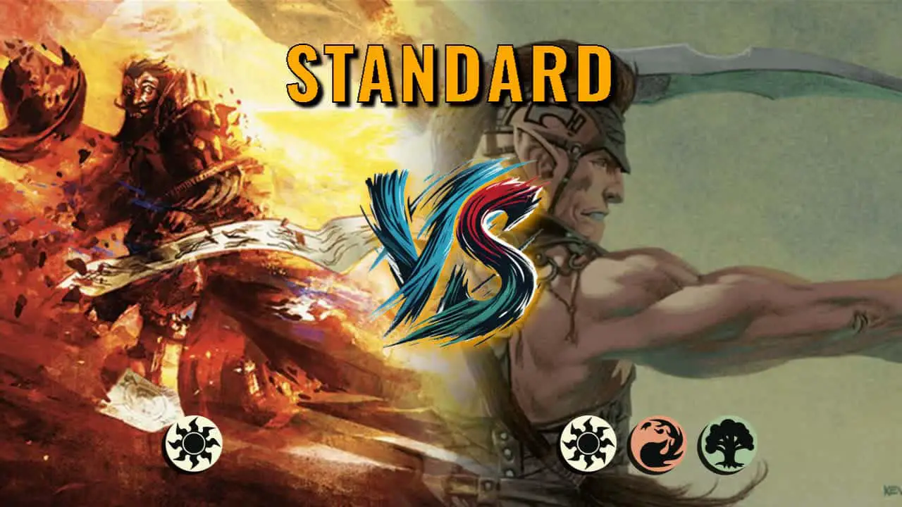 Watch MTG Arena Standard Video - Mono White Midrange by ToneLoc1899 VS Naya Midrange by Pegorel - a4f4e3