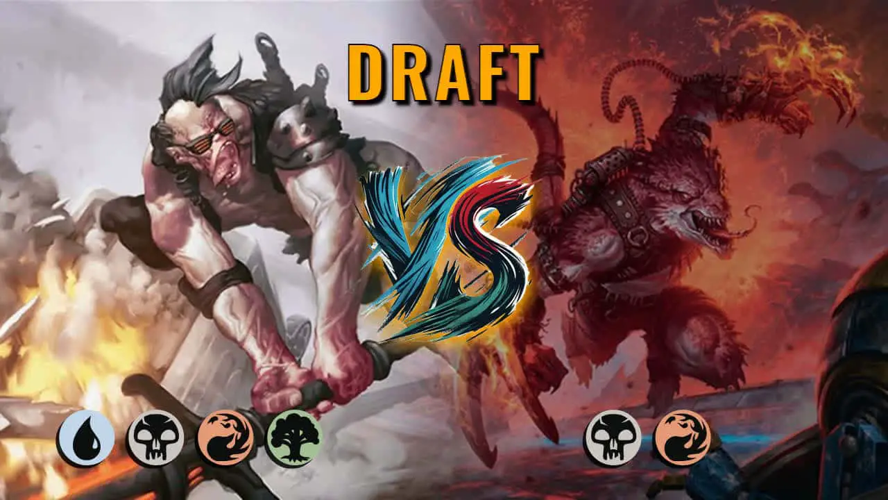 Watch MTG Arena Draft Video - UBRG Midrange by jerejv VS Rakdos Aggro by Tuck - 407e4a