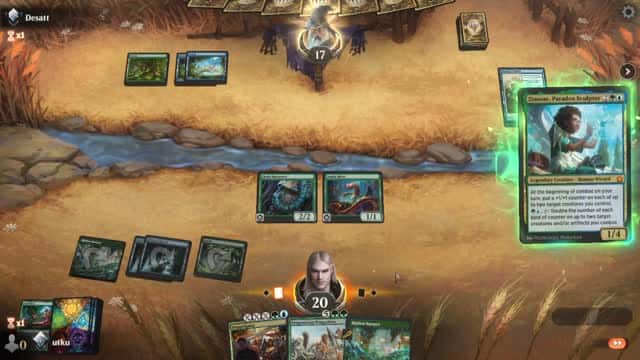 Watch MTG Arena Video Replay - Simic Midrange by utku VS Simic Aggro by Desatt - Standard Ranked