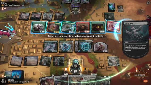 Watch MTG Arena Video Replay - Sythis, Harvest's Hand by saitama VS Etali, Primal Conqueror by NOHA - Historic Brawl