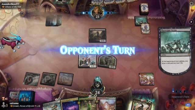 Watch MTG Arena Video Replay - Jetmir, Nexus of Revels by saitama VS Liliana of the Veil by AsunderBowl77 - Historic Brawl