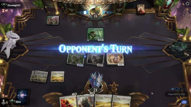 Watch MTG Arena Video Replay - Mono White Aggro by Khat VS Selesnya Aggro by Fireangel15 - Explorer Ranked