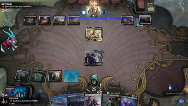 Watch MTG Arena Video Replay - Hashaton, Scarab's Fist by saitama VS Ketramose, the New Dawn by Jetfantastic - Historic Brawl