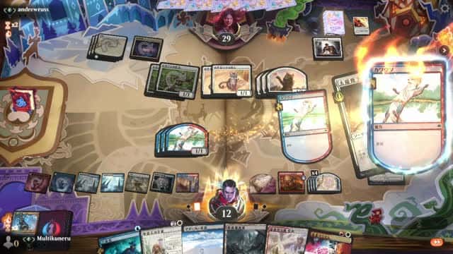 Watch MTG Arena Video Replay - Jeskai Control by Multikuneru VS Mono White Aggro by andrewruss - Standard Traditional Ranked