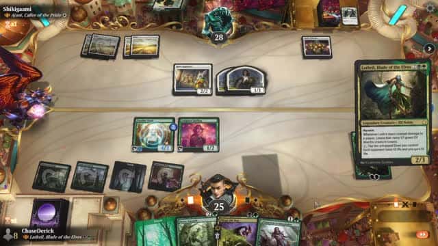 Watch MTG Arena Video Replay - Lathril, Blade of the Elves by ChaseDerick VS Ajani, Caller of the Pride by Shikigaami - MWM Brawl Builder