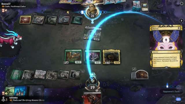 Watch MTG Arena Video Replay - Thalia and The Gitrog Monster by saitama VS Codie, Vociferous Codex by Booya37 - Historic Brawl