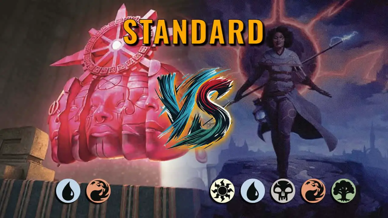 Watch MTG Arena Standard Video - Izzet Midrange by GBThundaII VS 5 Color Midrange by PassThePeas318 - 891c7c