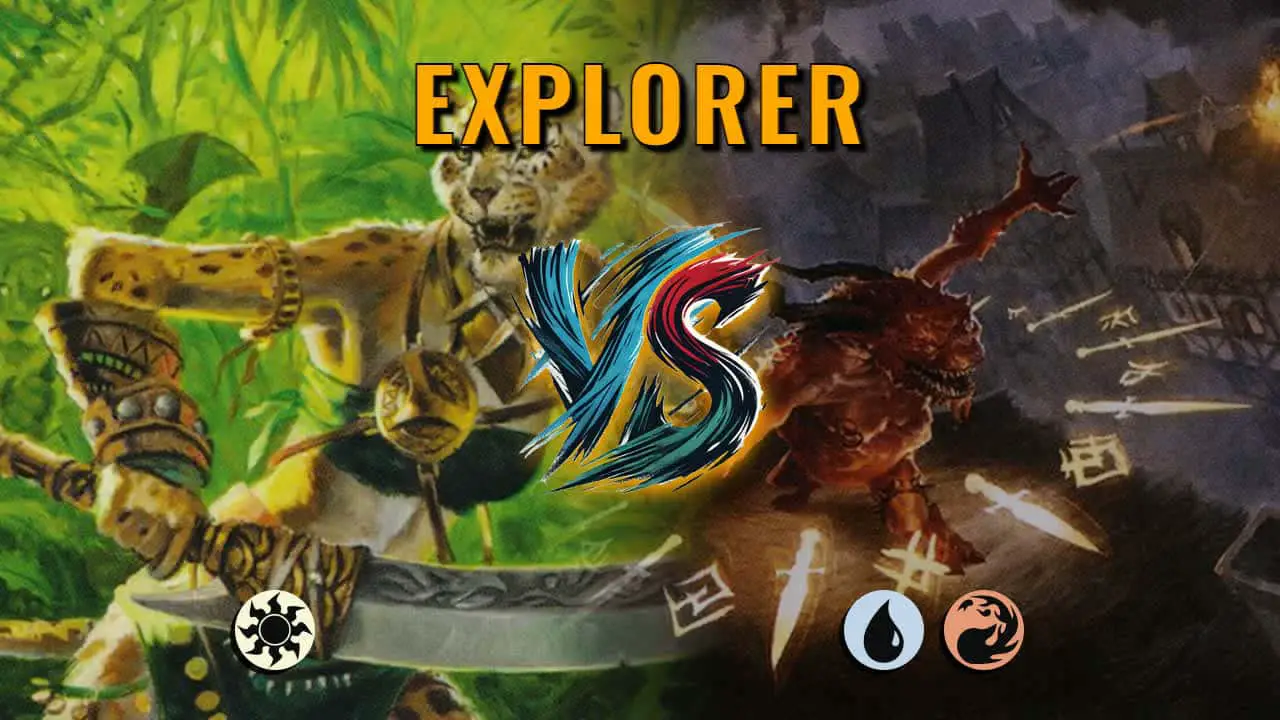 Watch MTG Arena Explorer Video - Mono White Aggro by Khat VS Izzet Control by thecompguy - 801330