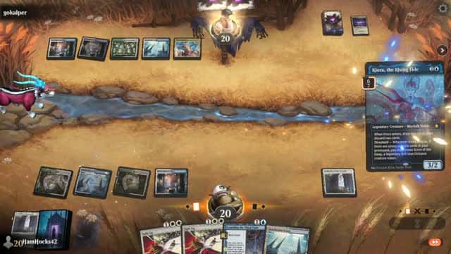 Watch MTG Arena Video Replay - Bant Midrange by HamHocks42 VS WUBG Midrange by gokalper - Standard Challenge Match