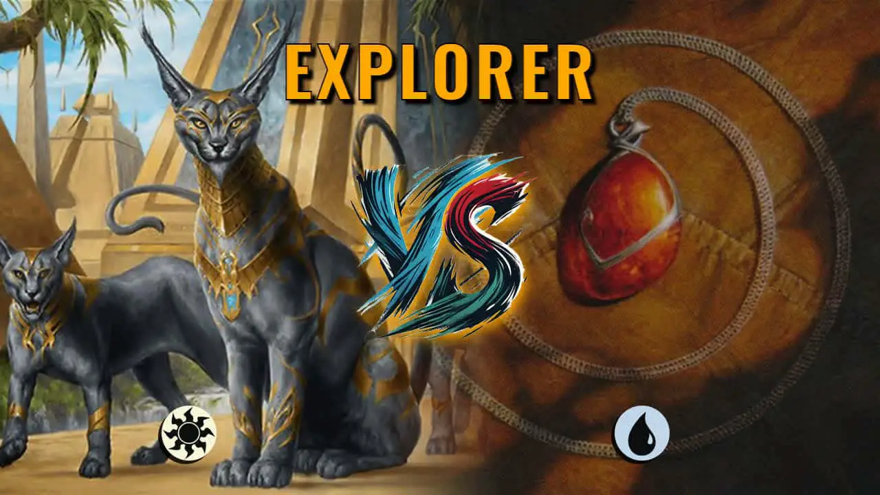 Watch MTG Arena Explorer Video - Mono White Aggro by Khat VS Mono Blue Midrange by goggles3327 - 7b269a