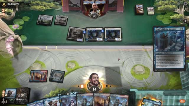 Watch MTG Arena Video Replay - Izzet Midrange by Yhwach VS Mono White Aggro by Rodrigo96 - Explorer Traditional Ranked