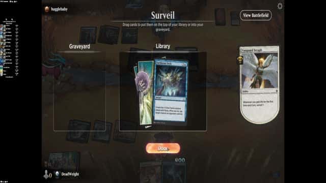 Watch MTG Arena Video Replay - Azorius Midrange by DeadWeight VS Dimir Midrange by hagglebaby - Premier Draft Ranked