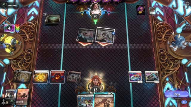 Watch MTG Arena Video Replay - Boros Aggro by Miffed VS Rakdos Aggro by perrako - Premier Draft Ranked