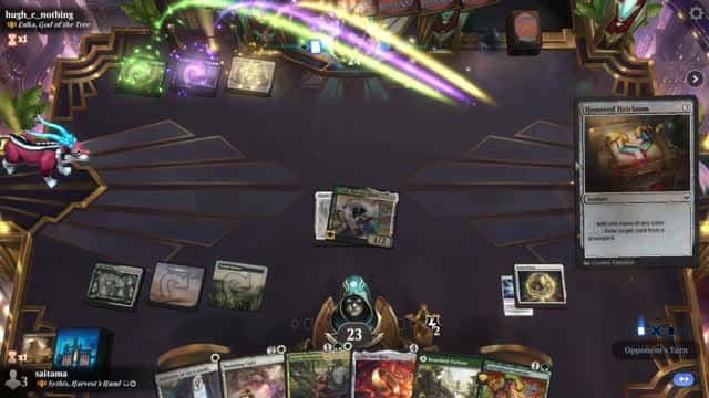 Watch MTG Arena Video Replay - Sythis, Harvest's Hand by saitama VS Esika, God of the Tree by hugh_c_nothing - Historic Brawl