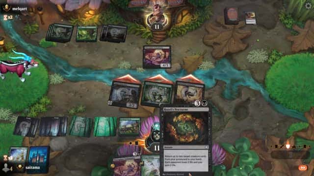 Watch MTG Arena Video Replay - Golgari Midrange by saitama VS Golgari Midrange by melqart - Quick Draft Ranked