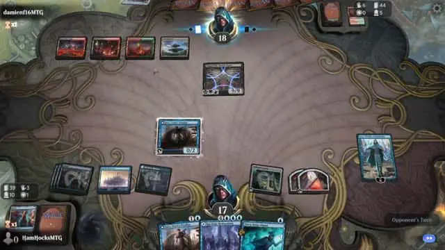 Watch MTG Arena Video Replay - Mono Blue Midrange by HamHocksMTG VS Jund Control by damienf16MTG - Explorer Play