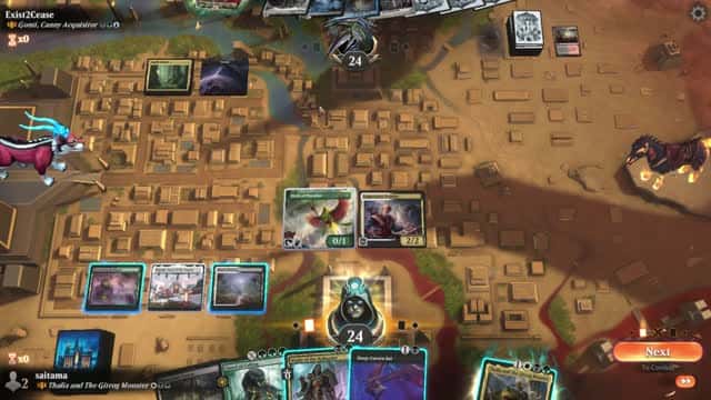 Watch MTG Arena Video Replay - Thalia and The Gitrog Monster by saitama VS Gonti, Canny Acquisitor by Exist2Cease - Historic Brawl