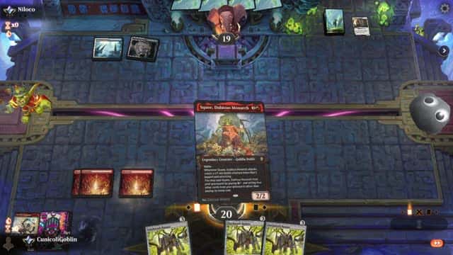 Watch MTG Arena Video Replay - Mono Red Aggro by CunicoliGoblin VS Esper Aggro by Niloco - Standard Traditional Ranked