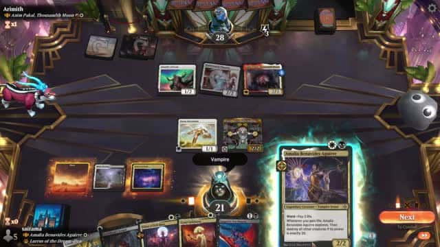 Watch MTG Arena Video Replay - Amalia Benavides Aguirre by saitama VS Anim Pakal, Thousandth Moon by Arimith - Historic Brawl