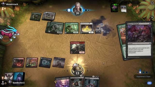 Watch MTG Arena Video Replay - Rakdos Midrange by HamHocks42 VS Selesnya Midrange by MisiakAttack - Explorer Ranked