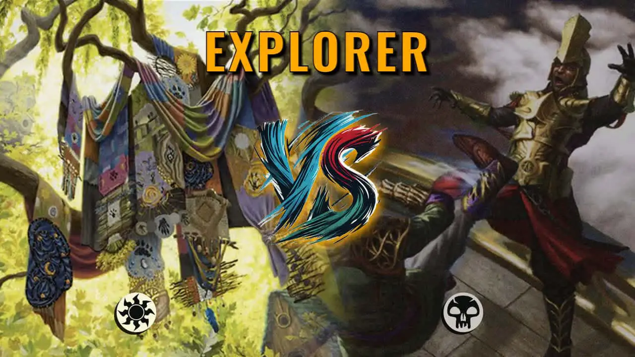 Watch MTG Arena Explorer Video - Mono White Midrange by Khat VS Mono Black Midrange by red harlequinn - e1791d