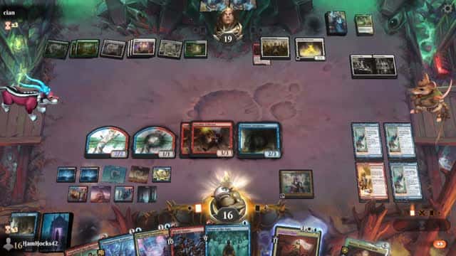 Watch MTG Arena Video Replay - Izzet Midrange by HamHocks42 VS Selesnya Aggro by cian - Alchemy Play